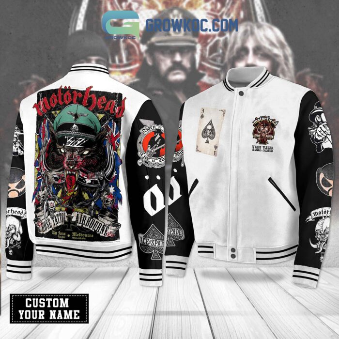 Motorhead Rose Tattoo Airbourne Personalized Baseball Jacket GBJ1216