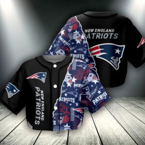 New England Patriots Crop Top Baseball Jersey CBJS1025