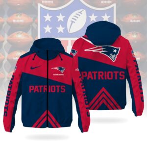 New England Patriots NFL Custom Windbreaker Outdoor Jacket Sport Fan Gift WWB1022