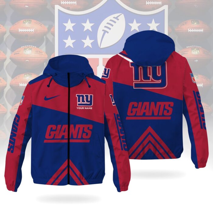 New York Giants NFL Custom Windbreaker Outdoor Jacket Sport Fan Gift WWB1024