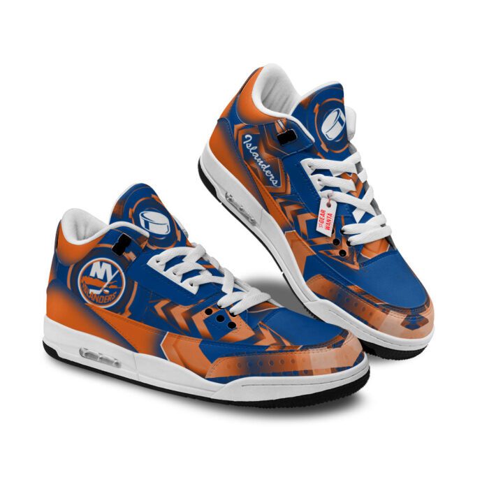 New York Islanders Jordan 3 Sneakers Custom Shoes WJD3044