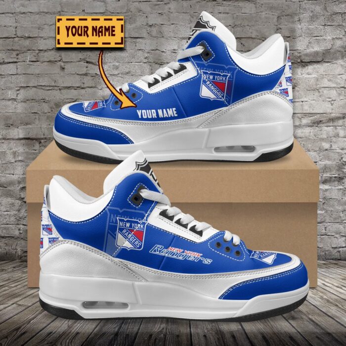 New York Rangers NHL Personalized Jordan 3 Sneakers JD3 Shoes For Fans WJD3020