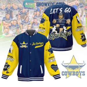 North Queensland Cowboys Let's Go Cowboys Fan Baseball Jacket GBJ1019