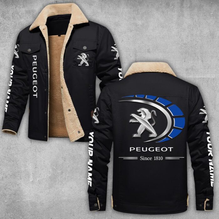 Peugeot Lapel Collar Fleece Cargo Jacket Winter Jacket LCJ1043