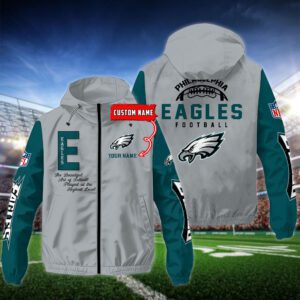 Philadelphia Eagles Personalized NFL Windbreaker Outdoor Camo Jacket WWB1120