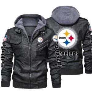 Pittsburgh Steelers Black Brown Leather Jacket LIZ184