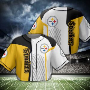 Pittsburgh Steelers Crop Top Baseball Jersey CBJS1060