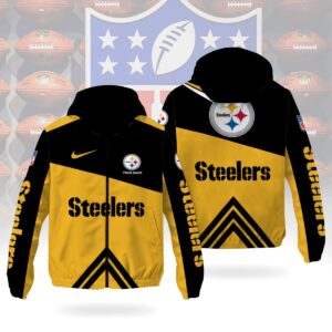 Pittsburgh Steelers NFL Custom Windbreaker Outdoor Jacket Sport Fan Gift WWB1025