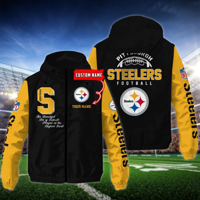 Pittsburgh Steelers Personalized NFL Windbreaker Outdoor Camo Jacket WWB1121