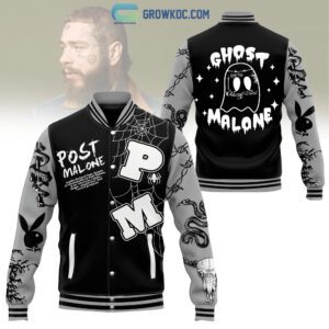 Post Malone Ghost Malone Halloween Baseball Jacket GBJ1582