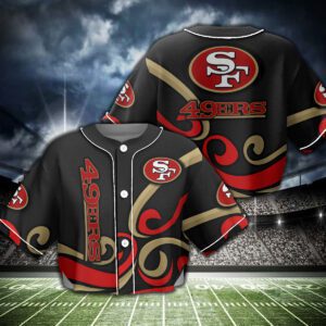 San Francisco 49ers Crop Top Baseball Jersey CBJS1073