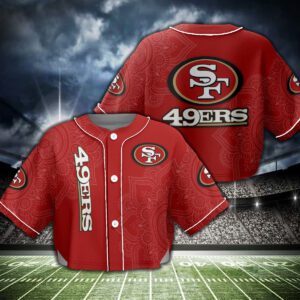 San Francisco 49ers Crop Top Baseball Jersey CBJS1075