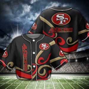 San Francisco 49ers Crop Top Baseball Jersey CBJS1082