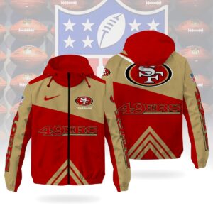 San Francisco 49ers NFL Custom Windbreaker Outdoor Jacket Sport Fan Gift WWB1026