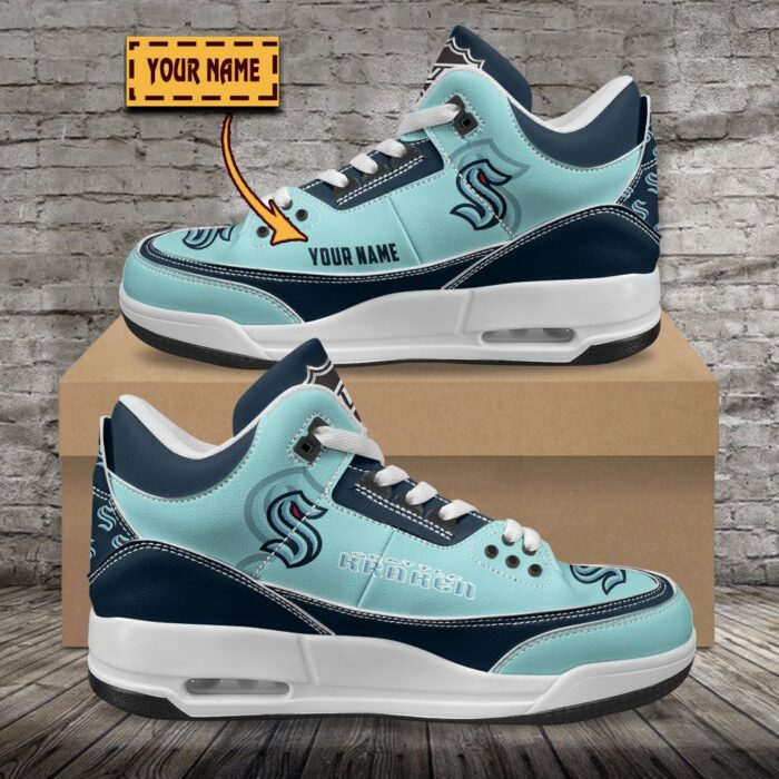 Seattle Kraken NHL Personalized Jordan 3 Sneakers JD3 Shoes For Fans WJD3024