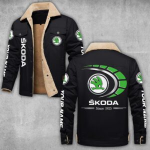 Skoda Lapel Collar Fleece Cargo Jacket Winter Jacket LCJ1015