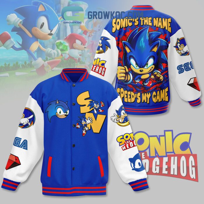 Sonic The Hedgehog Speed Is My Game Baseball Jacket GBJ1265