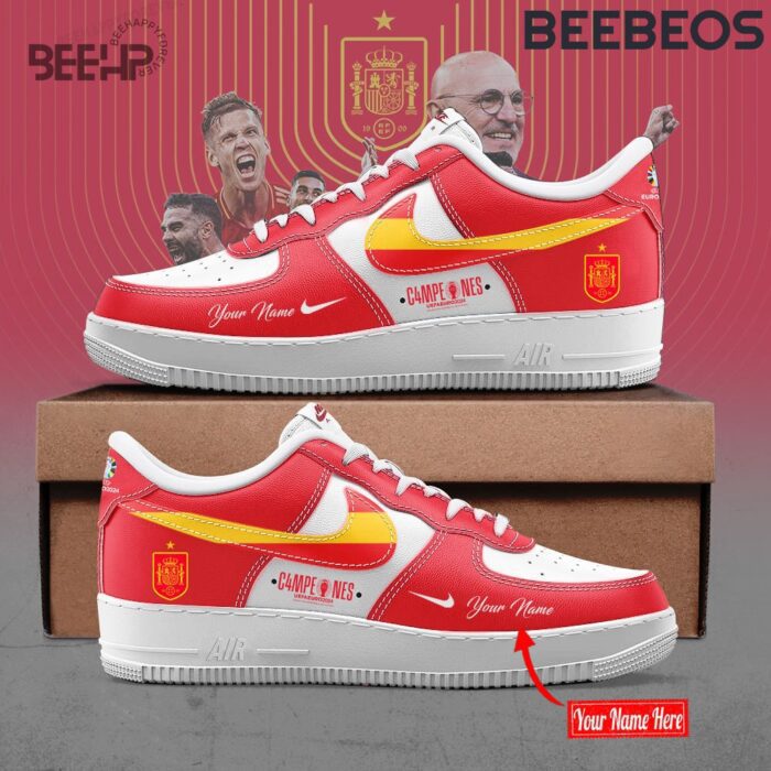 Spain National Football Team Euro 2024 Champions Air Force 1 Sneakers AF1 Limited Shoes BAF1028