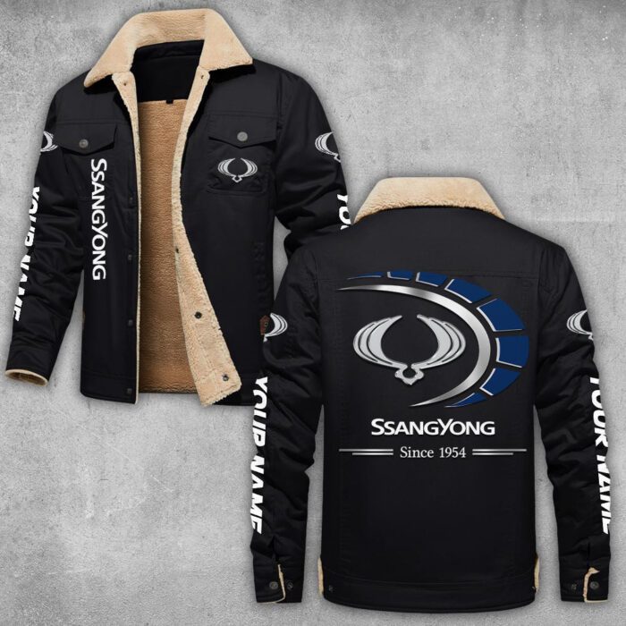 SsangYong Motor Lapel Collar Fleece Cargo Jacket Winter Jacket LCJ1027