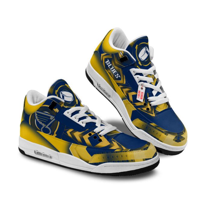 St. Louis Blues Jordan 3 Sneakers Custom Shoes WJD3129