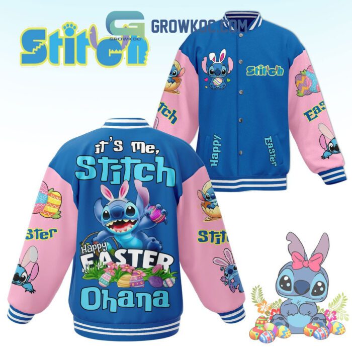 Stitch It's Me Happy Easter Ohana Baseball Jacket GBJ1326