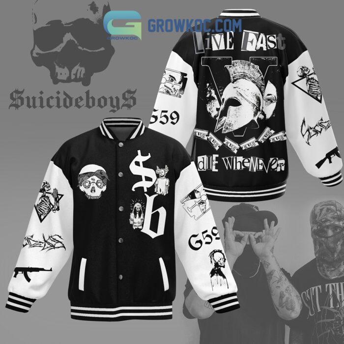 Suicideboys Live Fast Baseball Jacket GBJ1244