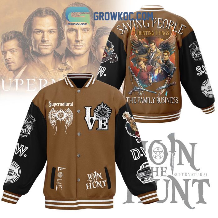 Supernatural Family Business Join The Hunt Baseball Jacket GBJ1408