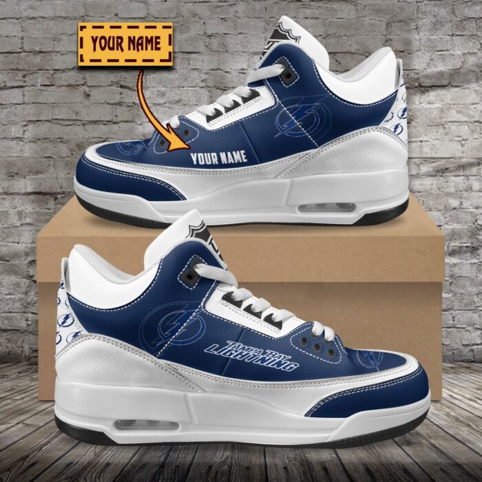 Tampa Bay Lightning NHL Personalized Jordan 3 Sneakers JD3 Shoes For Fans WJD3026