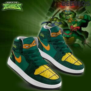 Teenage Mutant Ninja Turtle Mike Air Jordan 1 High Top Shoes JD1 Sneakers BJD5002