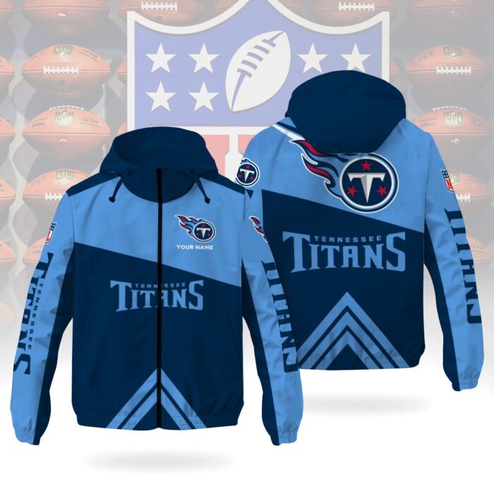 Tennessee Titans NFL Custom Windbreaker Outdoor Jacket Sport Fan Gift WWB1030