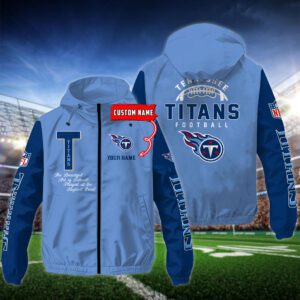 Tennessee Titans Personalized NFL Windbreaker Outdoor Camo Jacket WWB1126