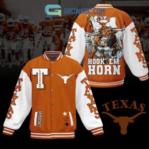 Texas Longhorns Hook' Em Horns Baseball Jacket GBJ1530