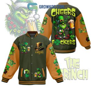 The Grinch Cheers St Patricks Day Baseball Jacket GBJ1185