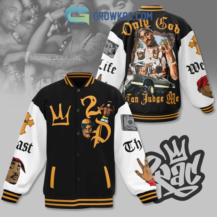 Tupac Shakur Only God Can Judge Me The King Baseball Jacket GBJ1141