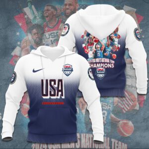 United States Olympic 2024 Men National Basketball Team 3D Unisex Performance Hoodie GUS1031