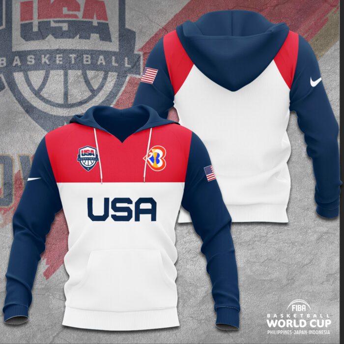 United States Olympic 2024 Men National Basketball Team 3D Unisex Performance Hoodie GUS1044