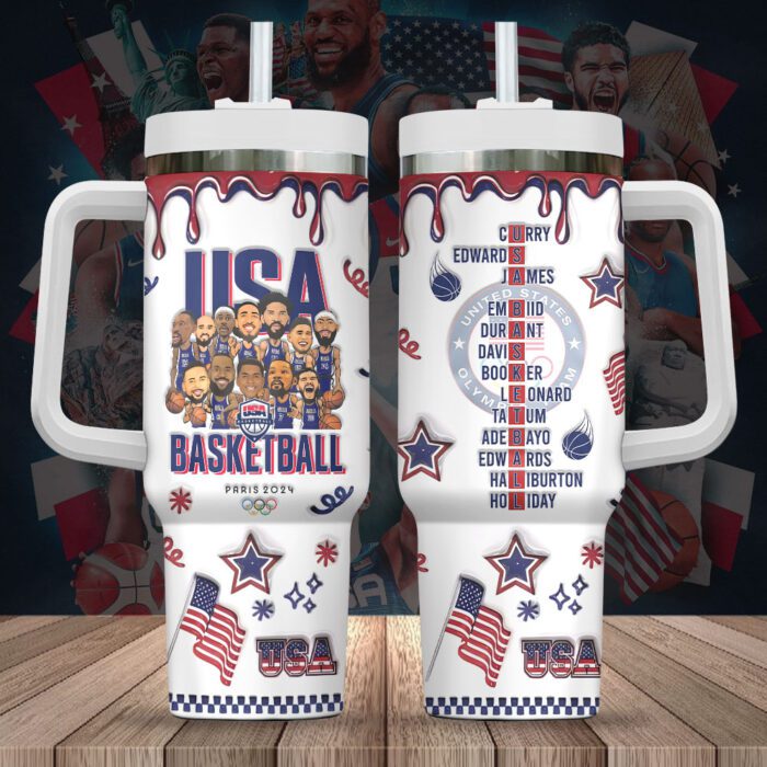 United States Olympic 2024 Men National Basketball Team 40oz Stanley Tumbler GUS1000