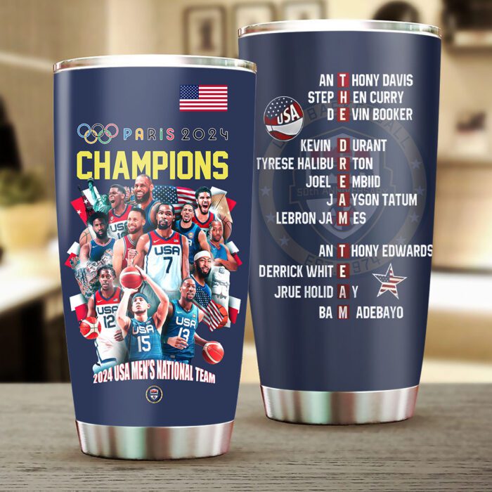 United States Olympic 2024 Men National Basketball Team Tumbler Cup GUS1009