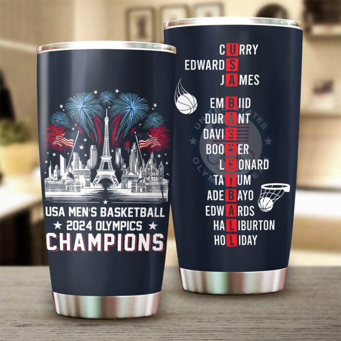 United States Olympic 2024 Men National Basketball Team Tumbler Cup GUS1016