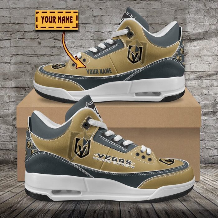 Vegas Golden Knights NHL Personalized Jordan 3 Sneakers JD3 Shoes For Fans WJD3027