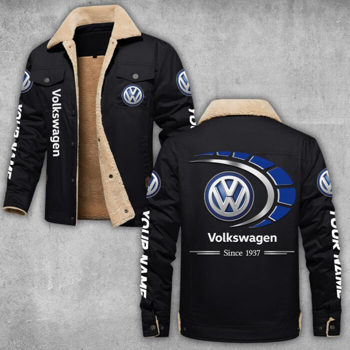 Volkswagen Lapel Collar Fleece Cargo Jacket Winter Jacket LCJ1038