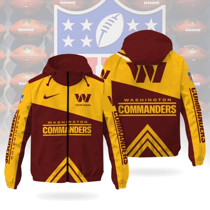 Washington Commanders NFL Custom Windbreaker Outdoor Jacket Sport Fan Gift WWB1031