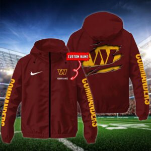 Washington Commanders NFL Windbreaker Outdoor Jacket Custom Name WWB1063