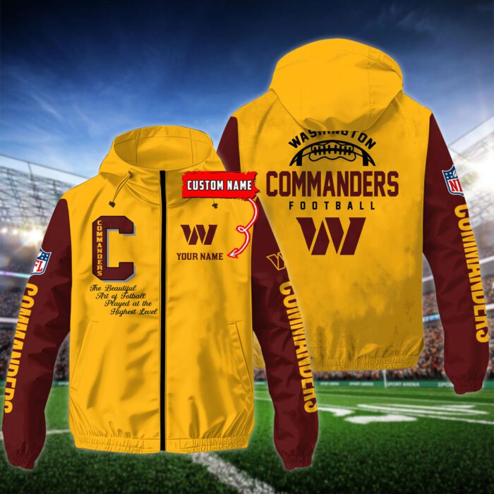 Washington Commanders Personalized NFL Windbreaker Outdoor Camo Jacket WWB1127