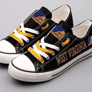 West Virginia Low Top Canvas Shoes West Virginia State ELT1089