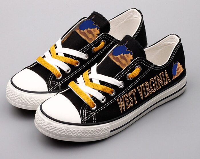 West Virginia Low Top Canvas Shoes West Virginia State ELT1089