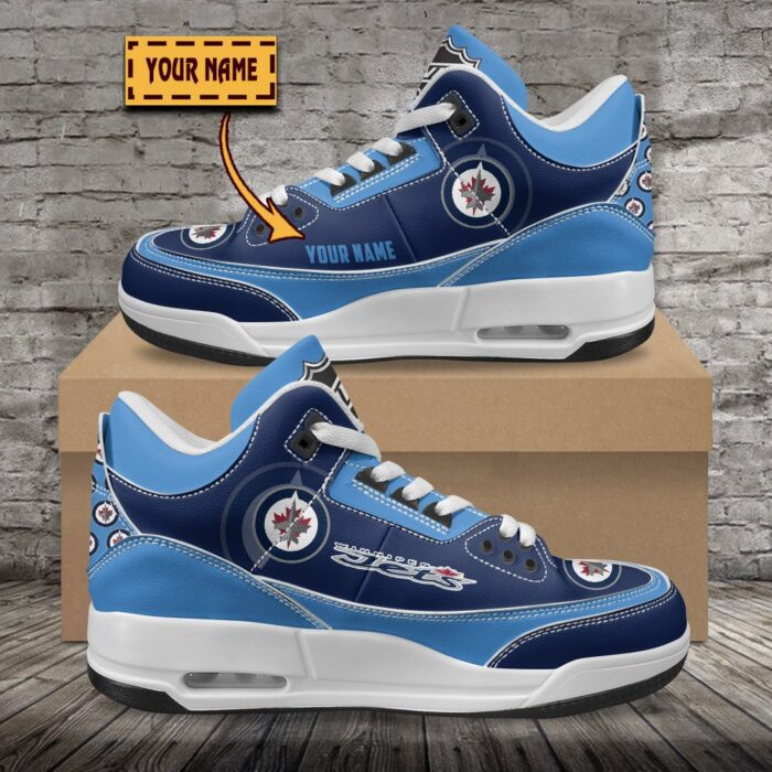 Winnipeg Jets NHL Personalized Jordan 3 Sneakers JD3 Shoes For Fans WJD3031