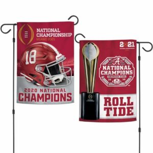 Alabama Crimson Tide 2020 National Champions 2 Sided Garden Flag NCAA