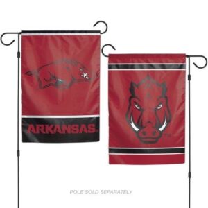 Arkansas Razorbacks 2 Sided Garden Flag Yard Banner Outdoor