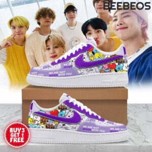 BTS We are not Seven with You Air Force 1 Shoes AF1 Limited Sneakers EBA1025